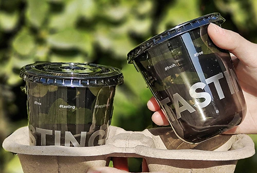 Reusable Black PET Plastic Cups
